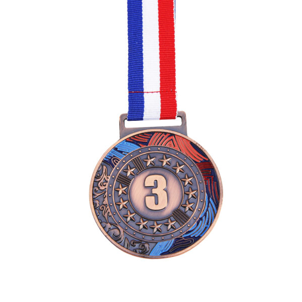 Custom Metal Award Medal with Neck Ribbon