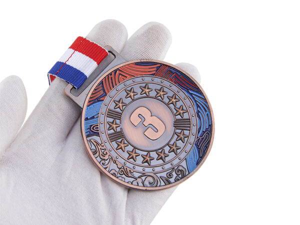 Custom Metal Award Medal with Neck Ribbon