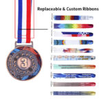 Custom Metal Award Medal with Neck Ribbon