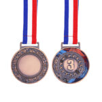 Custom Metal Award Medal with Neck Ribbon